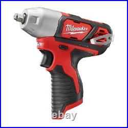 12V Cordless 3/8 In. Impact Wrench 2-Mode Drive Control with Belt Clip Bare Tool