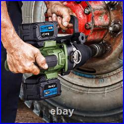 1 Cordless 60V Impact Wrench 5-Stage Torque max 3,000 ft-lbs with 2 Batteries