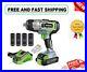 20V Cordless Impact Wrench 1/2''320Ft Pounds Max Torque 4PC Drive Impact Sockets