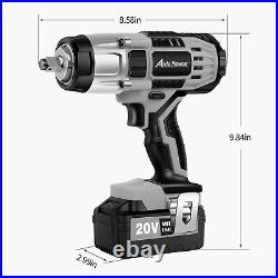 Compact 20V Impact Wrench Set with Friction Design & 4Pcs Drive Impact Sockets