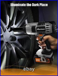 Compact 20V Impact Wrench Set with Friction Design & 4Pcs Drive Impact Sockets