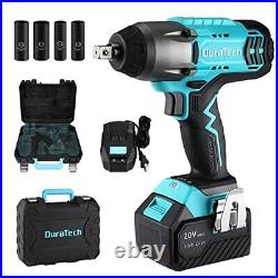Cordless Impact Wrench 20v Impact Gun 1/2'' Drive 330 Ft/lbs Max Torque With 4 I