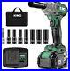 Cordless Impact Wrench 3000 RPM 1/2 Impact Gun With Battery 7 Drive Impact Sockets