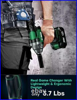 Cordless Impact Wrench 3000 RPM 1/2 Impact Gun With Battery 7 Drive Impact Sockets