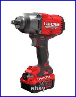 Craftsman V20 RP Impact Wrench, Cordless, Brushless, High Torque, 1/2 Inch, 4Ah