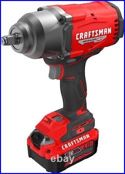 Craftsman V20 RP Impact Wrench, Cordless, Brushless, High Torque, 1/2 Inch, 4Ah