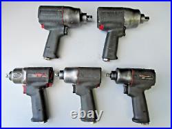 Ingersoll Rand Lot Of 5 Air Impact Wrenches 3/8 & 1/2 Drive