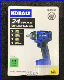 Kobalt 24-volt Max 1/2-in Drive Brushless Cordless Impact Wrench (Tool Only)