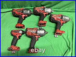 LOT 5 Milwaukee 2762-20 1/2 1/4 Impact Wrench Tool Only 2763-20 2767-20 2753-20