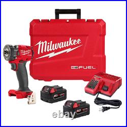 MILWAUKEE 2854-22 M18 3/8 DRIVE COMPACT 4.9 Impact Wrench Kit NEW