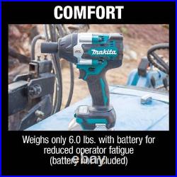 Makita 18V Lxt 4-Speed Mid-Torque 1/2'' Sq Drive Impact Wrench With Friction