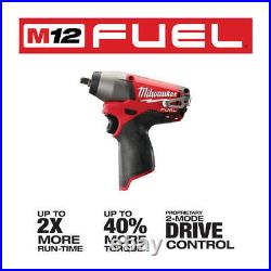 Milwaukee 2454-20 M12 FUEL 12V 3/8 Impact Wrench with Belt Clip Bare Tool