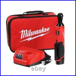 Milwaukee. 2457-21. M12 Cordless 3/8 Ratchet, Battery, Charger, Case kit. NEW