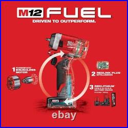 Milwaukee 2552-22 M12 FUEL Li-Ion 1/4 4-Mode Drive Stubby Impact Wrench Kit