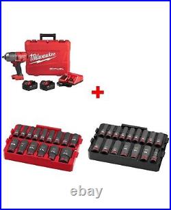 Milwaukee 2767-22R M18 Impact Wrench Kit with FREE 15Pc/16Pc Drive Socket Trays