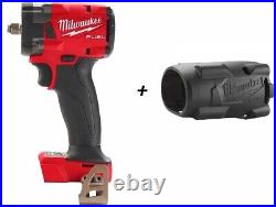 Milwaukee 2854-20 M18 3/8 Drive Stubby Impact Wrench Bare Tool With Boot