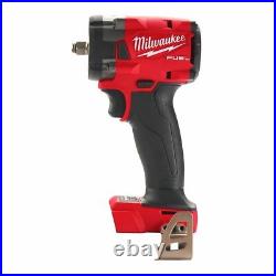 Milwaukee 2854-20 M18 3/8 Drive Stubby Impact Wrench Bare Tool With Boot