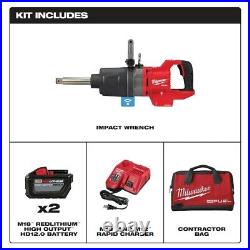 Milwaukee 2869-22HD M18 FUEL 1 D-Handle Extended Anvil Torque Impact Wrench KIT