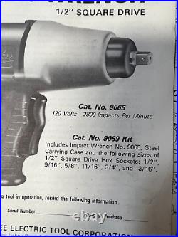 Milwaukee 9065 1/2 Impact Wrench Square Drive New Old Stock Nos USA Made