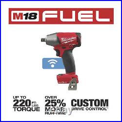 Milwaukee M18 FUEL Cordless Impact Wrench with ONE-KEY, 1/2in. Drive with