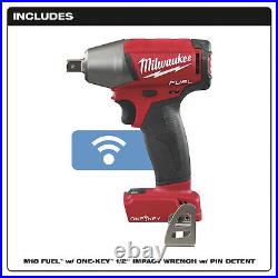 Milwaukee M18 FUEL Cordless Impact Wrench with ONE-KEY, 1/2in. Drive with