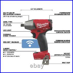 Milwaukee M18 FUEL Cordless Impact Wrench with ONE-KEY, 1/2in. Drive with