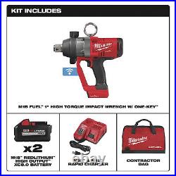 Milwaukee M18 FUEL High-Torque Impact Wrench with One-Key Kit, 1in. Drive, 1800