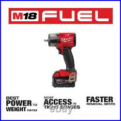 Milwaukee M18 FUEL Mid-Torque Impact Wrench with Friction Ring Kit, 3/8in