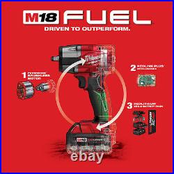 Milwaukee M18 FUEL Mid-Torque Impact Wrench with Friction Ring Kit, 3/8in