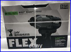 NEW FLEX 24-volt Brushless 1/2-in Drive Cordless High Impact Wrench Set