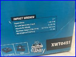 (New)Makita XWT04S1 18V LXT Li-Ion 1/2 in. Sq. Drive Impact Wrench Kit (3 Ah)