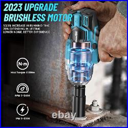 Seesii Brushless Power Impact Wrench, Cordless, 1/2 inch Max High Torque 479 with