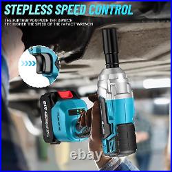 Seesii Brushless Power Impact Wrench, Cordless, 1/2 inch Max High Torque 479 with