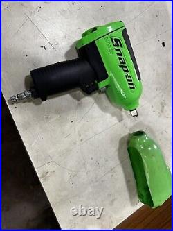 Snap On 1/2 Drive Heavy-Duty Air Impact Wrench (green) MG725 Like New