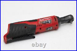 Used Milwaukee 1/4 drive brushless M12 2456-20 ratchet cordless impact bare tool
